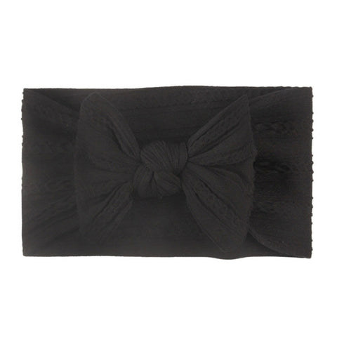 Soft Jacquard Nylon Children Headwear Baby Bow Headband