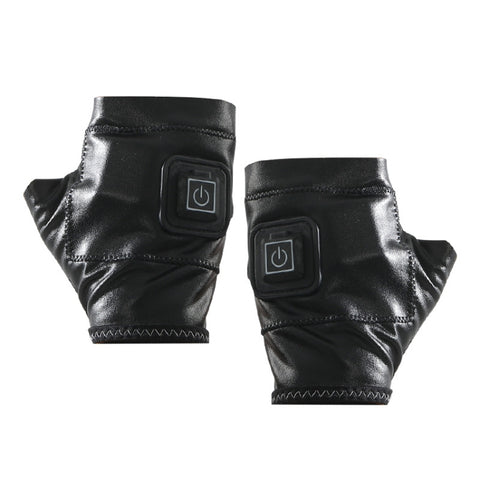 1 Pair Adjustable Temperature Rechargeable Intelligent Electric Heating Gloves Half Finger Gloves, S, M, L