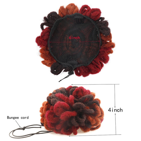 LSFBZB Drawstring Dreadlocks Wig Caterpillar Dreadlock Shaggy Hair Bun, Spec:, 1B, 2, 1BH27, 1BHBUG, 4H27H30, 99JHBUGH, 27, 30, 27H613, 613