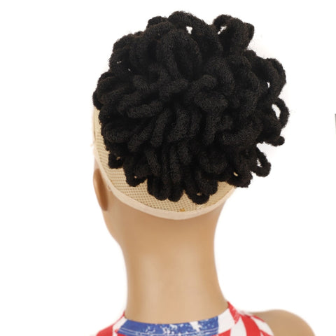 LSFBZB Drawstring Dreadlocks Wig Caterpillar Dreadlock Shaggy Hair Bun, Spec:, 1B, 2, 1BH27, 1BHBUG, 4H27H30, 99JHBUGH, 27, 30, 27H613, 613