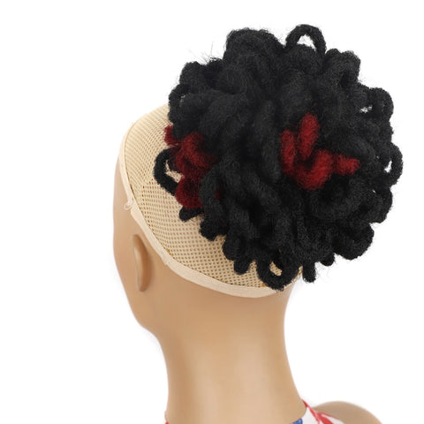LSFBZB Drawstring Dreadlocks Wig Caterpillar Dreadlock Shaggy Hair Bun, Spec:, 1B, 2, 1BH27, 1BHBUG, 4H27H30, 99JHBUGH, 27, 30, 27H613, 613