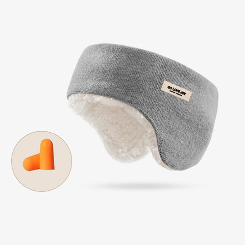Golovejoy Winter Warm Soundproof Earmuffs + Earplugs Set Sleep Eye Mask, 2 In 1 (Beige), 2 In 1 (Khaki), 2 In 1 (Gray), 2 In 1 (Pink), 2 In 1 (Black)