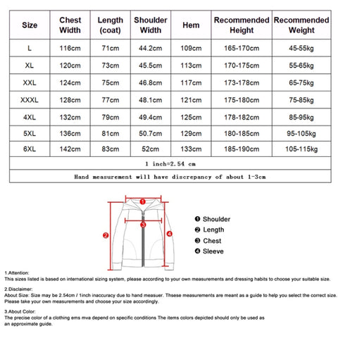 LSM-121 Men Autumn And Winter Jackets Grab Fleece Inner Lining Outdoor Hiking Clothes, 6XL