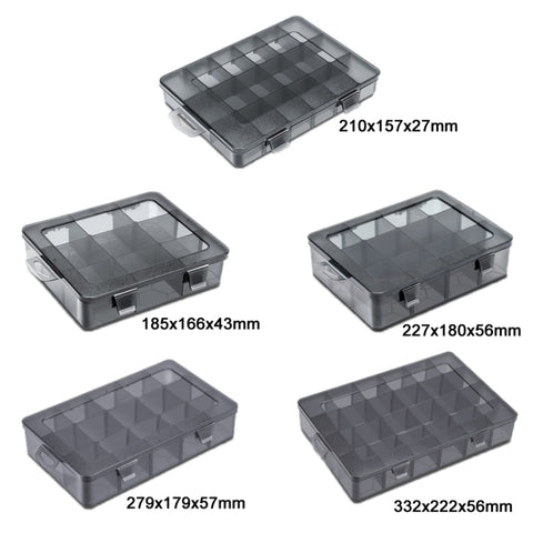 Multi-Compartment Sorted Electronic Parts Organiser, Specifications:, 18 Grid, 9 Grid, 12 Grid, 24 Grid