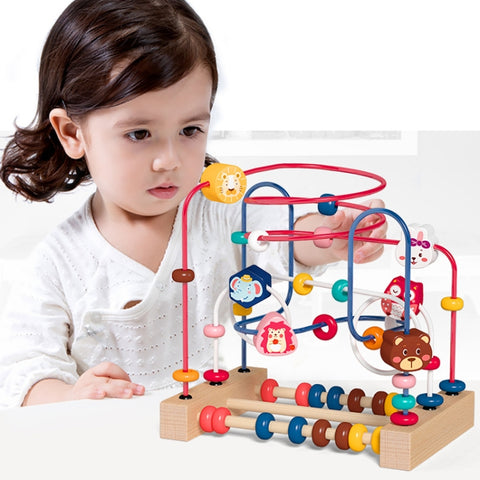Children Beads Around Multifunctional Puzzle Block Toys, Style:, Cupid Fruit, Cupid Animal, Animal, Ocean, Traffic
