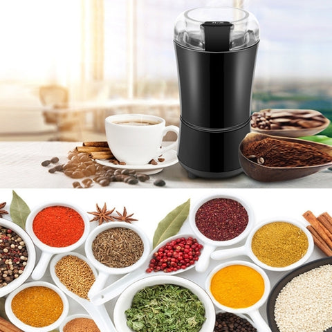 M150A Stainless Steel Electric Mini Coffee Grinder Grain Bean Grinding Machine, Spec:, US Plug (Purple), US Plug (Black), US Plug (White), EU Plug (White), EU Plug (Purple), UK Plug (White), UK Plug (Black), UK Plug (Purple)