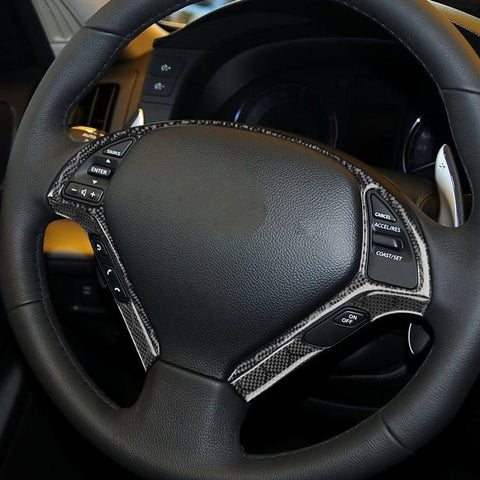 For Infiniti G35/G37/G25/Q60 6pcs /Set Steering Wheel Decorative Cover Trim Sticker