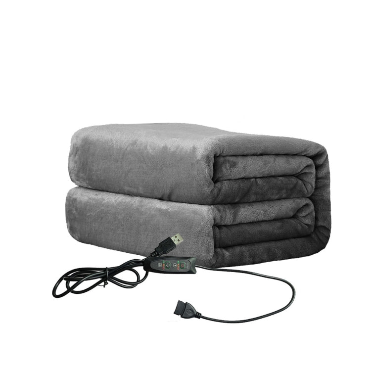 Controller Version Adjustable Temperature Timing USB Electric Heating Shawl Blanket Heating Pad, 76x150cm