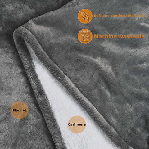 Controller Version Adjustable Temperature Timing USB Electric Heating Shawl Blanket Heating Pad, 76x150cm