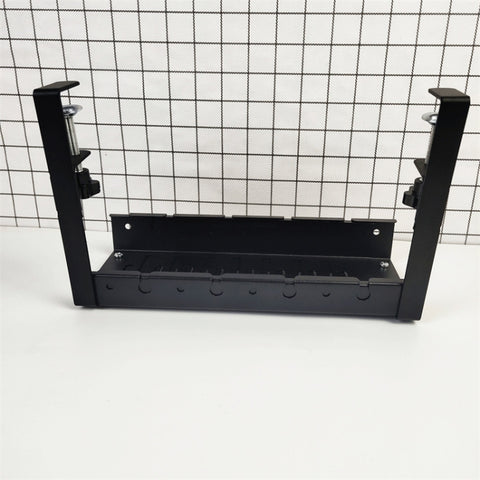 Stretchable Under Desk Cable Management Tray Carbon Steel Cable Organizer Cable Storage Rack, Stretchable Black, Stretchable 30.5-55CM