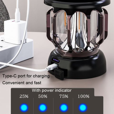 LH-B46 LED Retro Tent Light Convenient USB Charging Camping Light, LH-B46 White, LH-B46 Green, LH-B46 Black