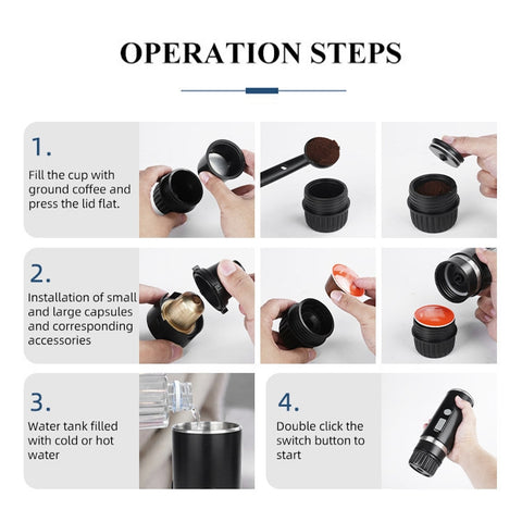 KFJ100 Portable Universal Automatic Espresso Capsule Coffee Maker, KFJ100