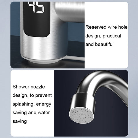 Smart Household Digital Display Instant Hot Kitchen Electric Faucet, Plug:, EU Plug, US Plug, UK Plug