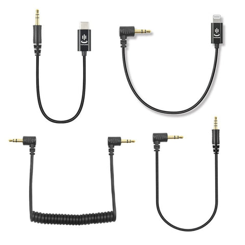 For Rode Microphone YICHUANG Adapter Audio Cable, 3.5mm To 8 Pin, 3.5mm To Type -C, 3.5mm TRS to TRS, 3.5mm TRS to TRRS