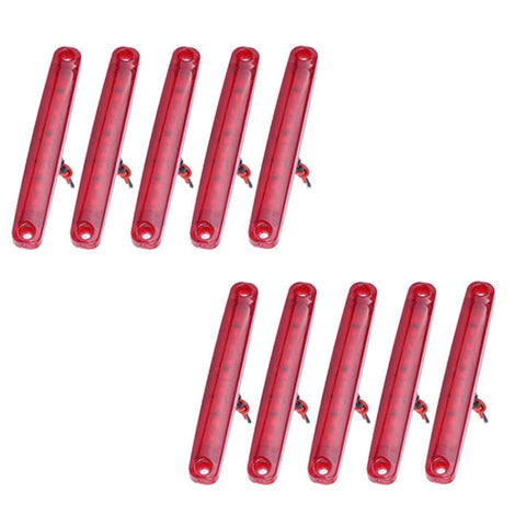 MK-224 10pcs 12-24V Truck Trailer 9LED Side Light Tail Lamp Signal Light, MK-224(White), MK-224(Red), MK-224(Yellow)