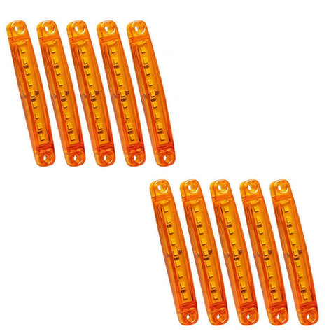 MK-224 10pcs 12-24V Truck Trailer 9LED Side Light Tail Lamp Signal Light, MK-224(White), MK-224(Red), MK-224(Yellow)