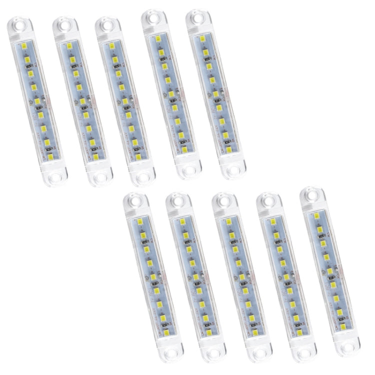 MK-224 10pcs 12-24V Truck Trailer 9LED Side Light Tail Lamp Signal Light, MK-224(White), MK-224(Red), MK-224(Yellow)