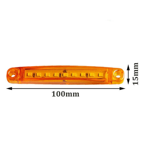 MK-224 10pcs 12-24V Truck Trailer 9LED Side Light Tail Lamp Signal Light, MK-224(White), MK-224(Red), MK-224(Yellow)