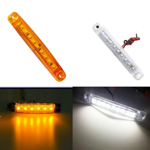 MK-224 10pcs 12-24V Truck Trailer 9LED Side Light Tail Lamp Signal Light, MK-224(White), MK-224(Red), MK-224(Yellow)