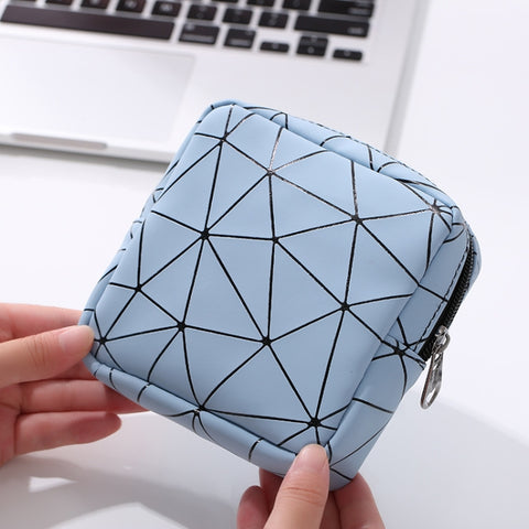 XH8214 Portable Sanitary Napkin Storage Bag Large Capacity Waterproof Coin Bag, XH8214 Plant Green, XH8214 Black, XH8214 Fluorescence, XH8214 Sky Blue, XH8214 Cherry Pink, XH8214 Apricot