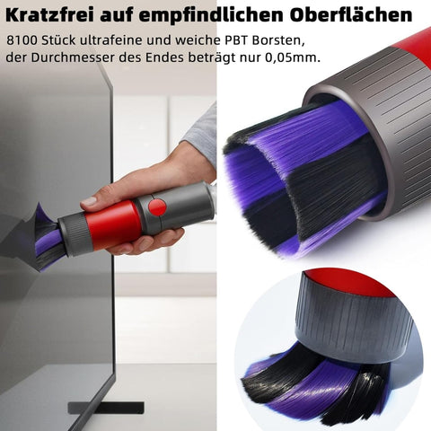 For Dyson Vacuum Cleaner V7 / V8 / V10 / V11 / V15 Non-marking Soft Bristle Dusting Brush, Non-marking Brush