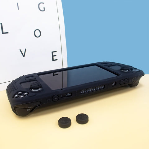 For Steam Deck V V4-1 Silicone Non-slip Protective Case for Pocket Consoles with Holder Function, V4-1Black), V4-1(Red), V4-1(Green), V4-1(Blue)