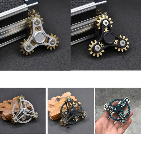 Linkage Fidget Spinner Decompression Toy, Four Gear(Silver), Four Gear(Black), Four Gear Upgraded Version(Black), Four Gear Upgraded Version(Silver), Four Gear Upgraded Version Ink(Blue)