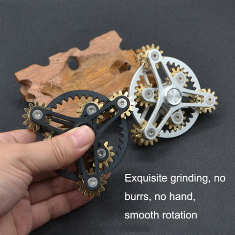 Linkage Fidget Spinner Decompression Toy, Four Gear(Silver), Four Gear(Black), Four Gear Upgraded Version(Black), Four Gear Upgraded Version(Silver), Four Gear Upgraded Version Ink(Blue)