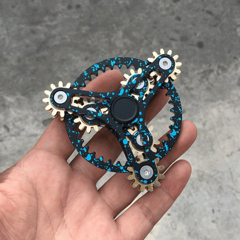 Linkage Fidget Spinner Decompression Toy, Four Gear(Silver), Four Gear(Black), Four Gear Upgraded Version(Black), Four Gear Upgraded Version(Silver), Four Gear Upgraded Version Ink(Blue)