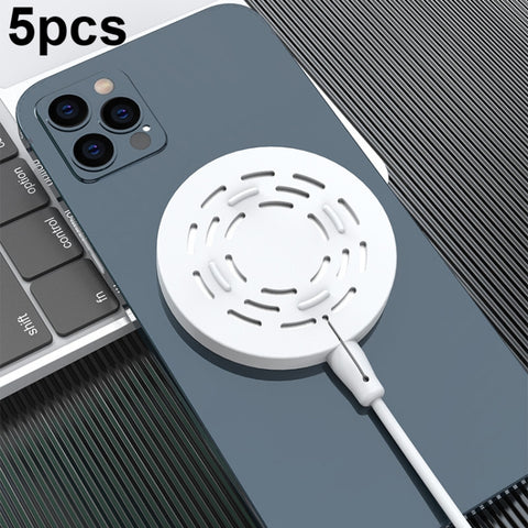 5pcs CP06 Magsafe Wireless Charger Silicone Protective Case, CP06 Grey, CP06 Black, CP06 White, CP06 Pink