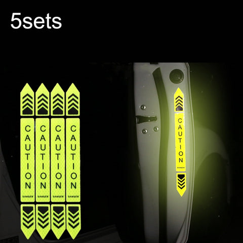 5sets Car Opening Door Anti-Collision Safety Warning Reflector, 5sets Diamond Red, 5sets Diamond Blue, 5sets Diamond Yellow, 5sets Fluorescent Green, 5sets Diamond White