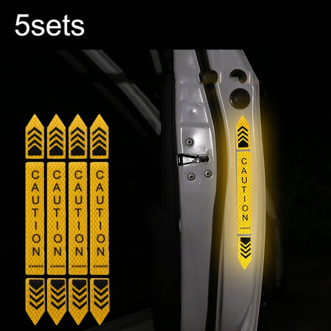 5sets Car Opening Door Anti-Collision Safety Warning Reflector, 5sets Diamond Red, 5sets Diamond Blue, 5sets Diamond Yellow, 5sets Fluorescent Green, 5sets Diamond White