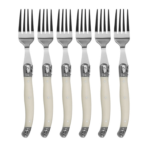 Stainless Steel Knife Fork Spoon Set Plastic Handle Western Tableware, 3 In 1, 4 In 1, 6 Knives, 6 Forks, 6 Spoons, 6 Tea Spoons