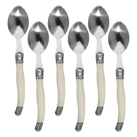 Stainless Steel Knife Fork Spoon Set Plastic Handle Western Tableware, 3 In 1, 4 In 1, 6 Knives, 6 Forks, 6 Spoons, 6 Tea Spoons