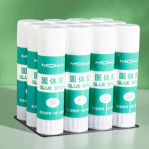 12pcs 15g MOKA Solid Glue Student Stationery Children Handmade Solid Glue Stick, 24pcs 8g, 12pcs 15g, 12pcs 21g, 12pcs 36g