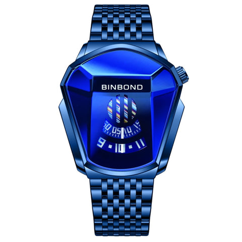 BINBOND Locomotive Concept Steel Belt Watch Men Live Black Technology Watch, Steel Belt Full Gold-Blue Face, Steel Belt Full Gold Gold Face, Steel Belt Black Stee Blue Face, Steel Belt Black Steel White Face, Steel Belt White Steel Blue Face           ...