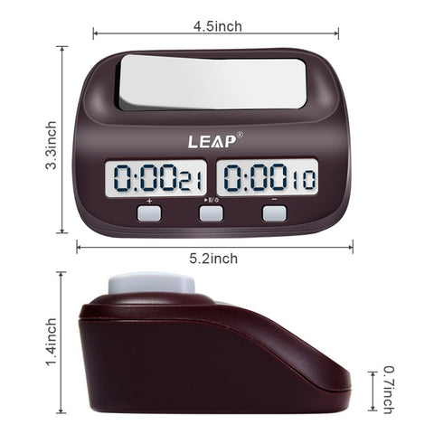 LEAP PQ9907S Chess Clock International Chess Go Clock, PQ9907S