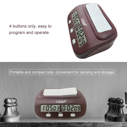 LEAP PQ9907S Chess Clock International Chess Go Clock, PQ9907S