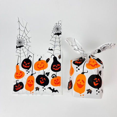 50pcs /Pack Halloween Packaging Bags Candy Snacks Treat Bags, 13.5x22cm