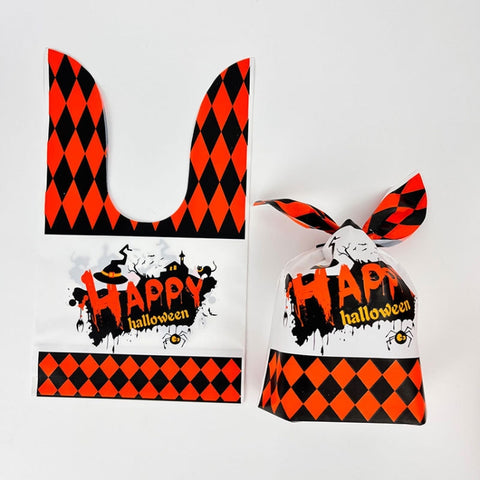 50pcs /Pack Halloween Packaging Bags Candy Snacks Treat Bags, 13.5x22cm