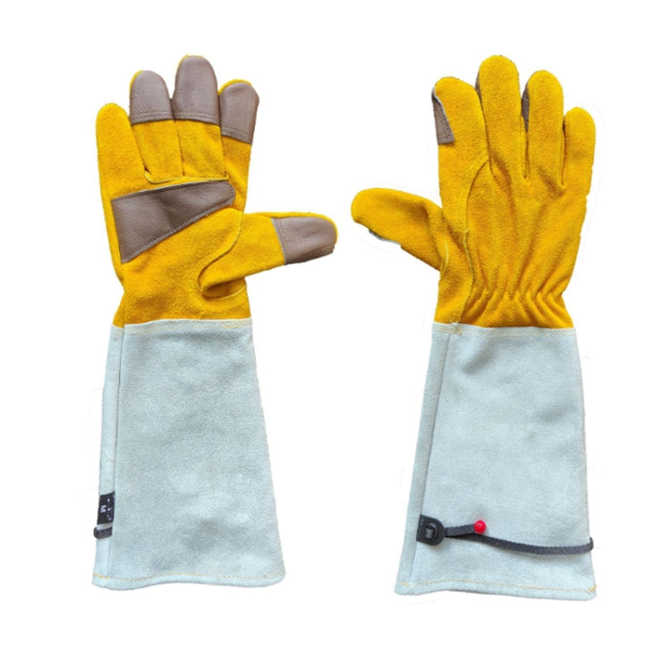 Leather Extended Thick Gardening Gloves Welder Work Gloves, Gold Original White L, Gold White M, Gold White L, Gold White XL