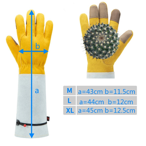 Leather Extended Thick Gardening Gloves Welder Work Gloves, Gold Original White L, Gold White M, Gold White L, Gold White XL