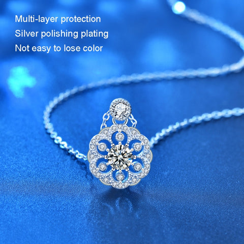 XMA008 Cherry Necklace 925 Silver Mosan Diamond Collarbone Pendant, XMA008