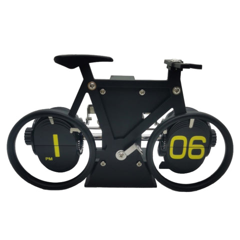 HY-F087 Retro Bicycle Shape Automatic Flip Home Decorative Turning Clock
