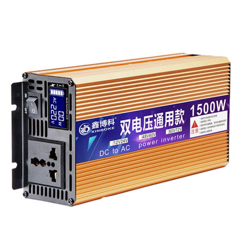 XINBOKE Universal Positive Wave Car Inverter Home Solar Inverter, 12V/24V 1500W To 220V 700W, 48V/60V 1500W To 220V 700W, 60V/72V 1500W To 220V 700W, 12V/24V 3000W To 220V 1200W, 48V/60V 3000W To 220V 1200W, 60V/72V 3000W To 220V 1200W