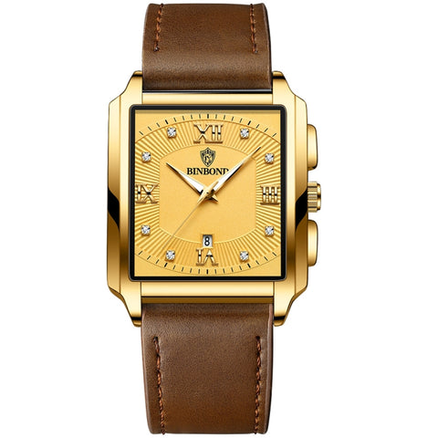 BINBOND B4143 Rectangular Outdoor Men Waterproof Quartz Watches