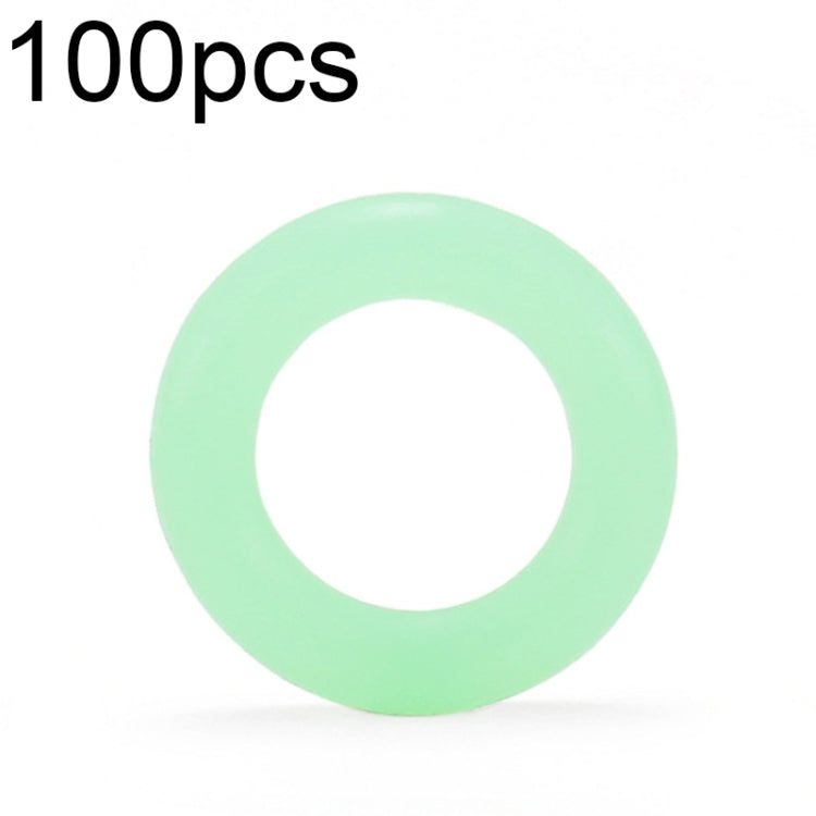 100pcs Outdoor Camping Nail Luminous Circle Multifunctional Silicone Reflective Warning Ring, Luminous Circle