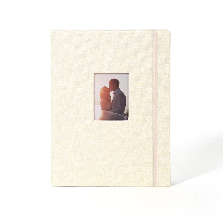 3-inch 208 Pockets Cotton Linen Photo Album Photocard Holder, Khaki, Purple, Grey, Pink, Blue