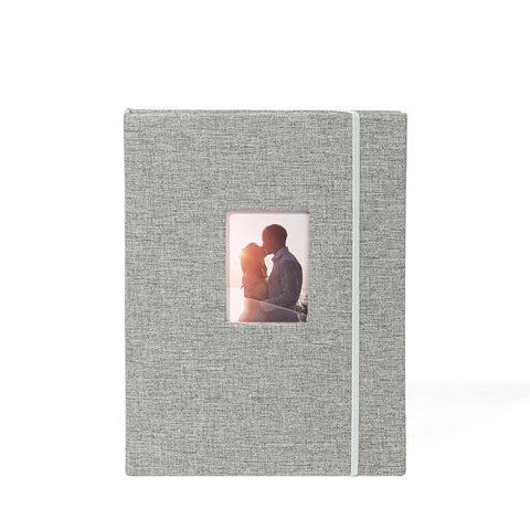 3-inch 208 Pockets Cotton Linen Photo Album Photocard Holder, Khaki, Purple, Grey, Pink, Blue