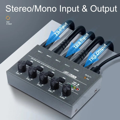With Single Channel Stereo Switching Mini Signal Hybrid Small Audio, 4 Way mixer, 6 Way Mixer, 8 Way Mixer